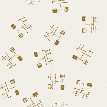 relational database vector glyph seamless pattern relational database sign illustration