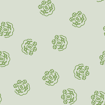 cloud cryptocurrency mining vector line seamless pattern cloud cryptocurrency mining sign illustration
