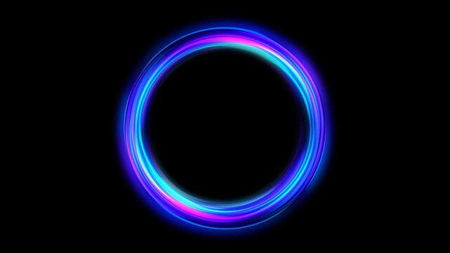 glowing circle frame