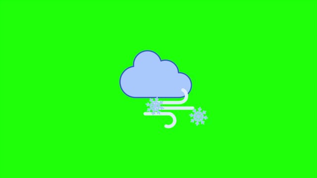 Snow Cloud Weather Chroma Key Animation