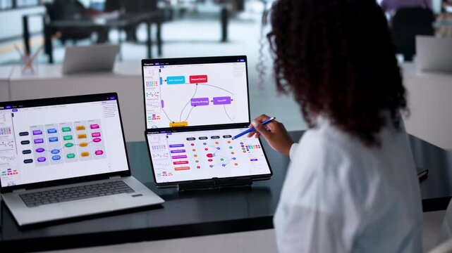 Business Analyst Reviews RACI Matrix Diagram