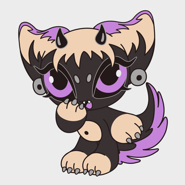 Screaming Cartoon Animal. Funny Character. Cartoon Character Design.