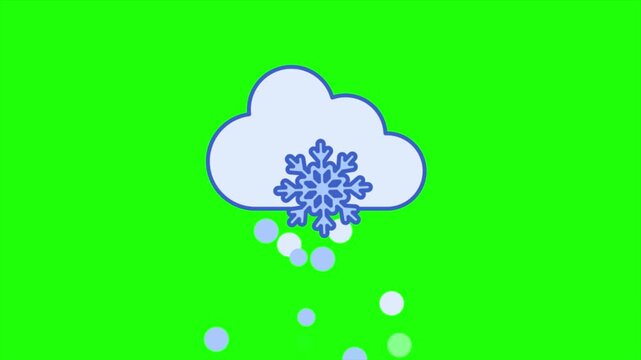 Snow Cloud Weather Chroma Key Animation
