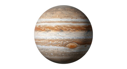 Detailed view of Jupiter's swirling clouds and the Great Red Spot in deep space © Sapphire