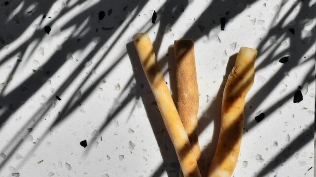 miswak stick for oral care. Eco-friendly alternative to a conventional toothbrush for daily oral hygiene. 4k footage