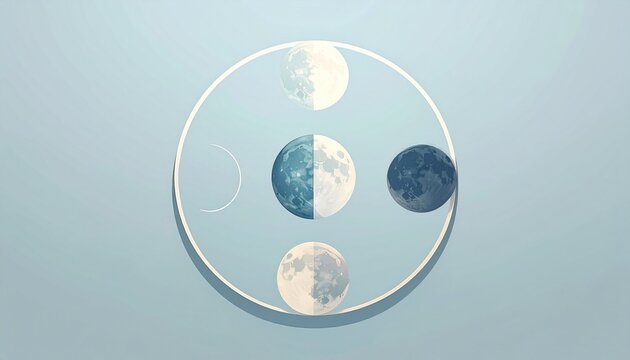 Glass globe with Earth and moon on white background.