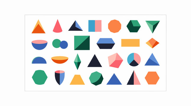 colorful geometric shapes collection