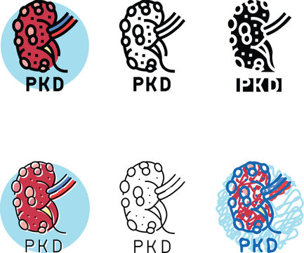 polycystic kidney disease color icon vector. polycystic kidney looks disease sign. isolated symbol