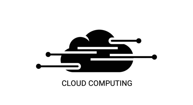 Cloud computing logo design concept.