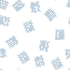 Fototapeta premium parking sign vector glyph seamless pattern parking sign sign illustration