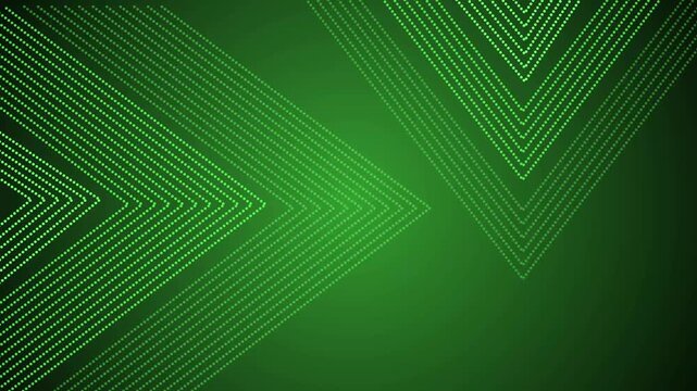 Gradient background with dotted chevron arrow patterns forming overlapping animation