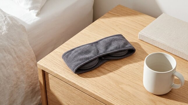 Soft Sleep Headphones on Bedside Table &ndash; Comfort for Restful Nights