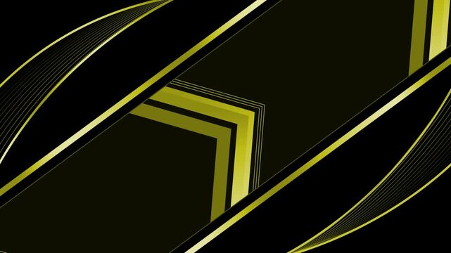 Luxurious background with diagonal accents and curved lines animation, art deco-inspired geometric shapes