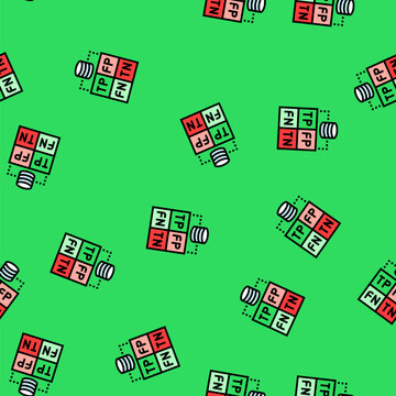 confusion matrix machine learning vector seamless pattern confusion matrix machine learning sign illustration