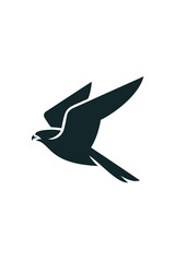 Fototapeta premium Falcon bird icon flat design emblem logo style vector illustration sign and symbol