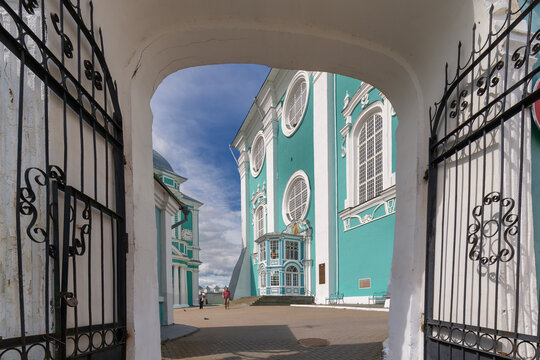 Building of Assumption Cathedral in Smolensk, Russia. Orthodox temple