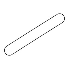 Minimalist vector icon of a tongue depressor, hand-drawn medical tool in clean line art style for healthcare apps, educational materials, and medical diagrams about throat examination and oral health. © MostSabineYesmin