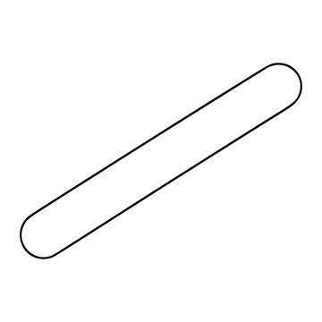 Minimalist vector icon of a tongue depressor, hand-drawn medical tool in clean line art style for healthcare apps, educational materials, and medical diagrams about throat examination and oral health.