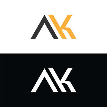 Professional ak logo design variations for branding and marketing