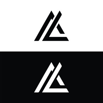 Abstract monogram logo concept featuring intersecting letter a l shapes