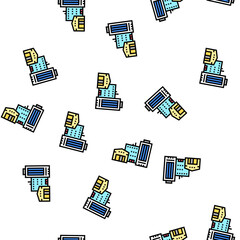 Fototapeta premium film studio vector seamless pattern film studio sign illustration