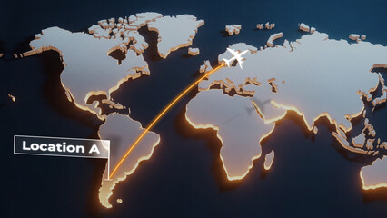Flight Map Infographic