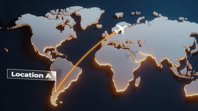 Flight Map Infographic
