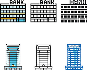 Obraz premium transfer bank building color icon vector. transfer looks bank building sign. isolated symbol