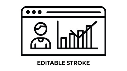 Fototapeta premium Chart icon vector representation for business data analytics