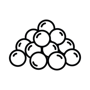 A pile of shiny round objects stacked together in a graphic illustration.
