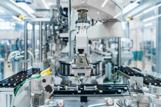 Robotic machine working in modern industry