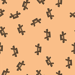 Obraz premium picnic table outdoor furniture vector seamless pattern picnic table outdoor furniture sign illustration