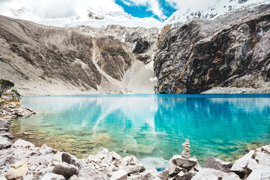 Peru, Cordillera Blanca, Huaraz, Huascaran National Park, Laguna 69