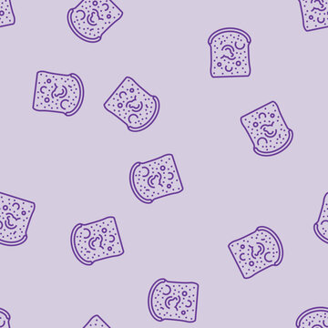 bread rotten food vector line seamless pattern bread rotten food sign illustration