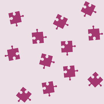 jigsaw piece puzzle vector glyph seamless pattern jigsaw piece puzzle sign illustration