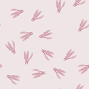 ears of wheat harvest vector glyph seamless pattern ears of wheat harvest sign illustration