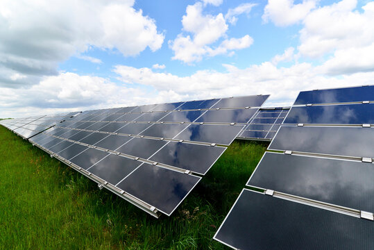 Germany, photoelectric cells of solar power plant