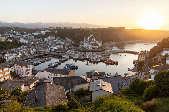 Harbour town of Luarca in Asturias, Spain