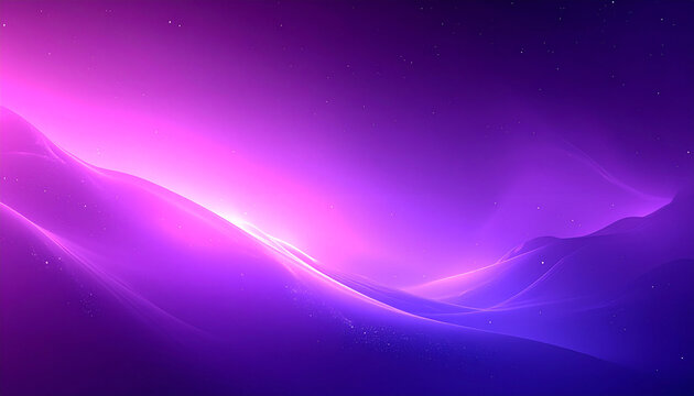 Luminous Gradient of Violet and Magenta Abstract Waves Flowing in a Cosmic Nebula