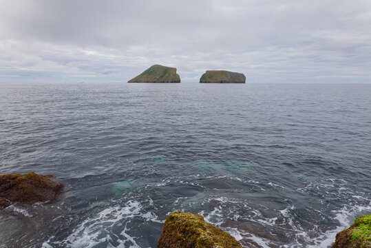 Ilh&eacute;us das cabras islets emerging from atlantic ocean near terceira island