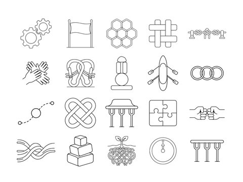 Abstract Geometric Shapes and Decorative Elements Illustration Collection