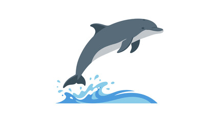 A jumping dolphin creates a playful splash in the ocean. © IFFA