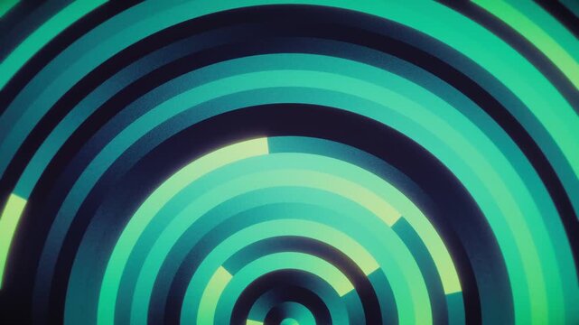 Green concentric circle pattern design.