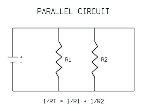 Parallel Circuit Diagram Physics Diagram Line Labeled Education Science STEM
