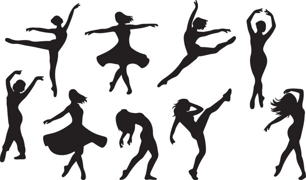 Dancer Silhouette Vector Illustration