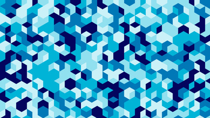 Blue digital camouflage pattern background texture © moonguyen