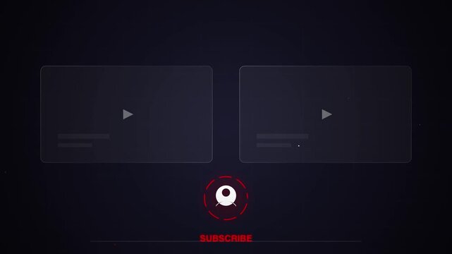 YouTube End Screen Template with Subscribe Button and Video Placeholders