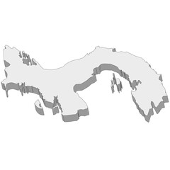 3D map dimension - continent North America country Panama © badrpost