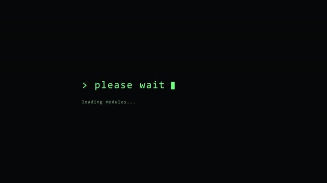 Minimal Please Wait Loading Screen Animation. 4k Alpha