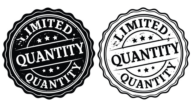 Quantity stamp icon limited edition rustic grunge rubber style